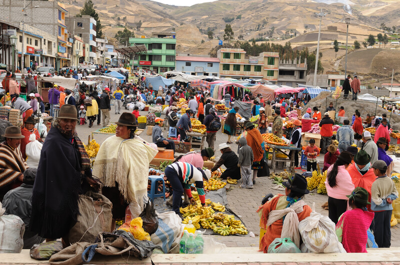 markt in Ecuador